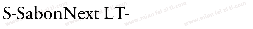 S-SabonNext LT字体转换